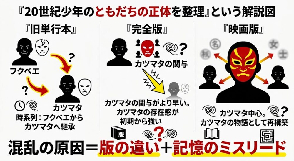 「『20世紀少年のともだちの正体を整理』という解説図