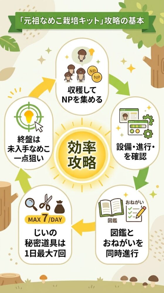 元祖なめこ栽培キット攻略の基本