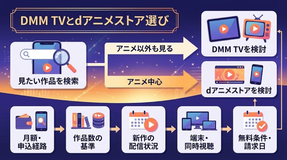 DMM TVとdアニメストア選び